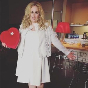 Rebel Wilson White Skater Dress